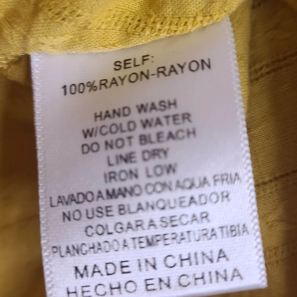 Listicle Yellow V-Neck Top